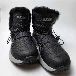 Women's MUK LUKS Jasmine Jade Winter Boots Size 9 New With‎ Tags Black #0379